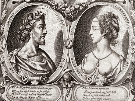 Portraits De Pierre De Ronsard Et De Cassandre Salviati